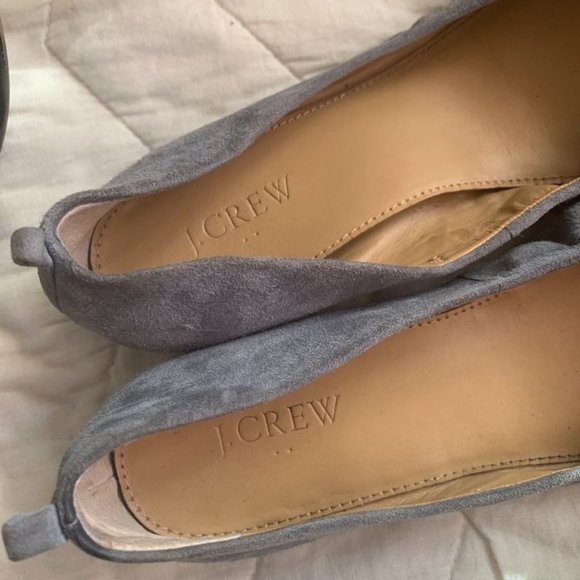 J. Crew Flats-3 pairs: Black, Tan, & Velvet Blue - Picture 3 of 6